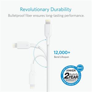 Anker Powerline II with lightning connector 3ft UN (White)