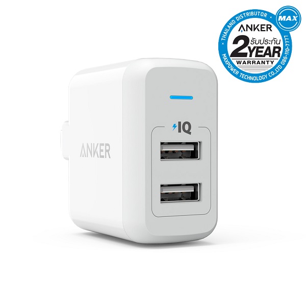 ที่ชาร์จ Anker PowerPort 2 Lite US White